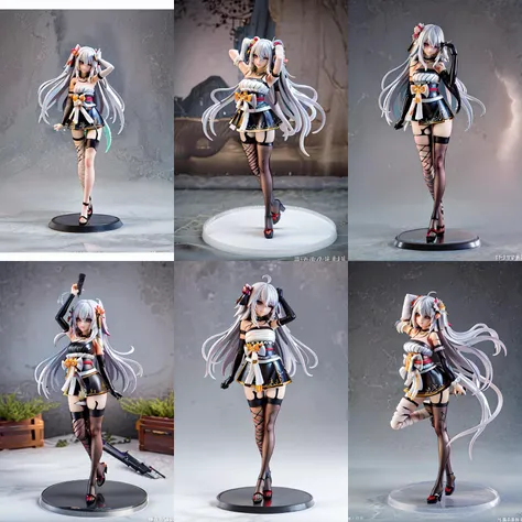 anime figure of a woman with long hair and rabbit ears, render of a cute 3d anime girl, final fantasy 14 style, twintails white_gloves, photorealistic anime girl render, 3 d render character art 8 k, anime highly detailed, rin, azur lane style, 4 k detail fantasy