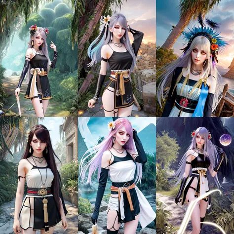 (otherworldly, otherworldly atmosphere, otherworldly appearance), highly insanely detailed, masterpiece, top quality, best quality, highres, 4k, 8k, RAW photo, ((ancient egyptian theme:1.2)), 
(mystical theme), mystical gatmosphere, arcane sanctuaries, otherwordly aura, 
(long_hair, long hair, random colors hair, glowing hair, hair over one eye, long messy hair), 
(eyelashes, eyeliner, eyeshadow, eyelashes, long eyelashes), 
collar, earrings, jewelry, necklace, armlet, 
tentacle, (underwater), nsfw, 
Homestay, Resort, Guest House, 
building, structure, still life, swirling energy, 
action pose, 
drunk, closed eyes, 
abandoned building, shopping mall, overgrown with vegetation, [volumetric fog], cinematic lighting, colorful, 
<lora:Yorha_A2Kimono-DEF:0.8>,  a2kimono, long hair, elbow glove, wide sleeve, sash, hair ornament, asymmetrical clothes, cowboy shot, (fantasy world)
