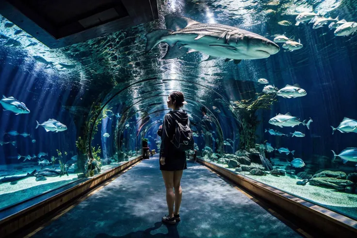 1girl, ultra high res,(realistic:1.3)), deep shadow,(best quality, masterpiece), pale skin, dimly lit, shade, highly detailed, depth of field, film grain, looking at viewer, aquarium, (full body:1.2), shark
<lora:aquarium-000008:0.7>, (masterpiece,best quality:1.5)