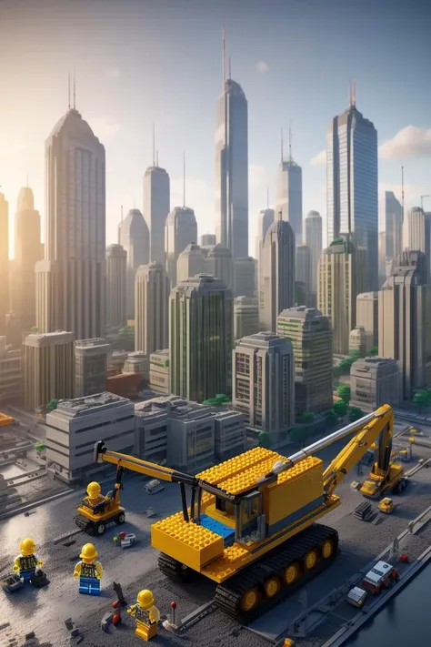 a (legoai:1.2) (construction site:1.1) <lora:LegoAISD:1>, construction workers building a (skyscraper:1.1), city skyline, dusk, beautiful sunset, (backlit:1.1), fog, (miniature:1.3), (shallow depth of field, shallow focus:0.8), beams, machinery, (crane:1.2), colorful lego toys, shiny plastic, (isometric:1.3), tilt-shift,
8k high definition, highest quality, skin texture, masterpiece, best quality, 8k, perfect lighting, cinematic lighting, HDR, beauty, ultra-detailed, amazing,