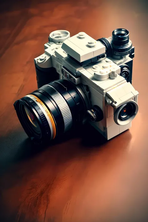 4k, high quality, ray tracing, masterpiece, <lora:streamlinerai:.9> legoai Camera, stylized, Vintage camera, complex, gothic, clean edges, highly detailed,