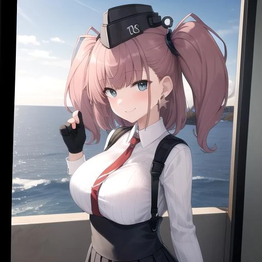 1 Asian Woman, jumping, dynamism, full body, A very beautiful and charming face, beautiful light brown hair, hair over shoulder, floating hair, expressive hair, shiny hair, hair flaps, intense black eyes, strong eye highlights, small breasts, lip gloss, shy smile, parted lips, high school uniform, white sailor suit, (((sheer summer clothes))), ((body line visible)), (orange bra show through), navel visible, navy blue short plears skirt,flipping skirt, (white lace panties), cameltoe, (black thigh-high stockings), soft wind, sunset, on the rooftop, Looking up from the floor.