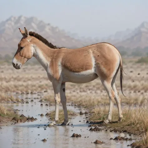 masterpiece, photorealistic, best quality, 8k, water, river, walking,
equus kiang, realistic, solo, day, animal, outdoors, sky, field, full body, desert, grass, <lora:equus_kiang_v1:0.83>