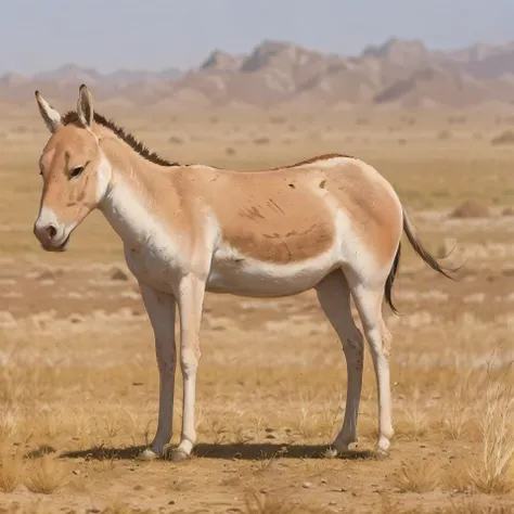 masterpiece, photorealistic, best quality, 8k,
((no humans)), equus kiang, realistic, horns, solo, day, animal, outdoors, sky, field, full body, desert, grass, bokeh,<lora:equus_kiang_v1:0.83>
