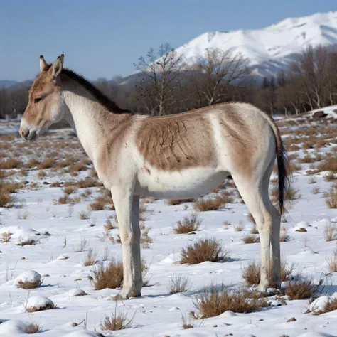 masterpiece, photorealistic, best quality, 8k, water, river, snow,
equus kiang, realistic, solo, day, animal, outdoors, field, full body, <lora:equus_kiang_v1:0.83>
