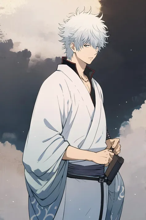 (masterpiece),best quality,<lora:åç°é¶æ¶ï¼é¶é­ï¼sakataGintokiGintama_v1:0.75>, sakata gintoki,gintoki kimono,