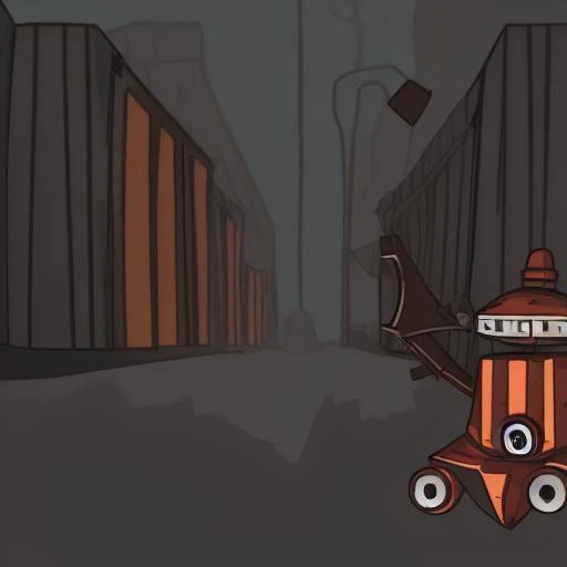 <lora:Reaverbots-000009:1> reaverbot inside a dark building