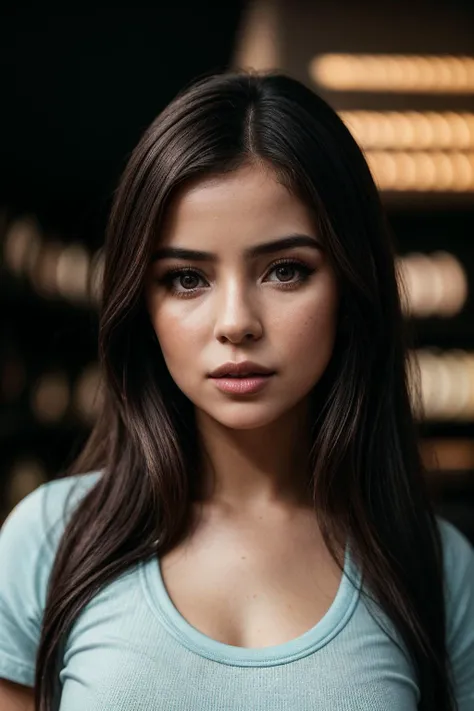 photo of beautiful (dem1rmawby:0.99), a woman with perfect hair, wearing Cetacean Blue (graphic tee:1.1), (A chic, contemporary wine and cheese bar, filled with a variety of fine wines and gourmet cheeses:1.1), (closeup portrait:1.2), modelshoot style, (extremely detailed CG unity 8k wallpaper), professional majestic photography, (Leica M6 Camera), 24mm, exposure blend, hdr, faded, extremely intricate, High (Detail:1.1), Sharp focus, dramatic, soft cinematic light, (looking at viewer), (detailed pupils), 4k textures, elegant, ((((cinematic look)))), soothing tones, insane details, hyperdetailed, low contrast, (epicPhoto)