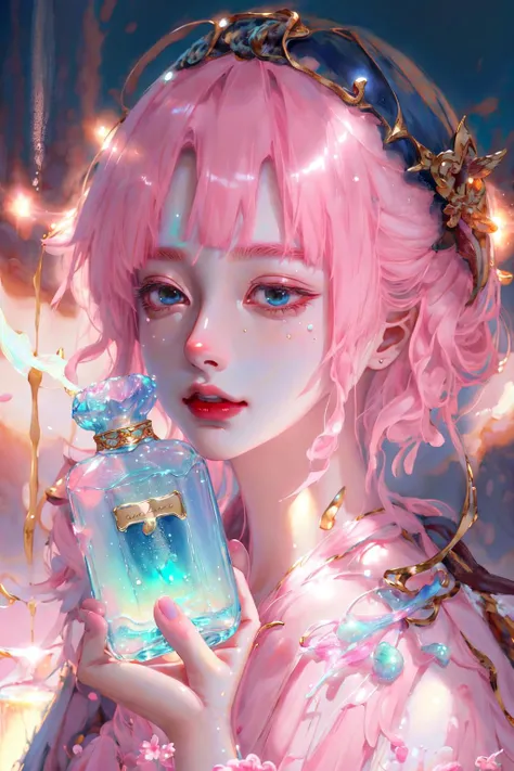 ((masterpiece)), highly detailed, best quality, 8k, (soft light), cinematic light,
1girl, next to a bottle of perfume, cozy, clean detailed anime art, trending on artstartion, iridescent, opalescent, cream dripping on face, warmly lit, soap, (pink theme),
<lora:OilPaintStyle_v1:1> <lora:fashionGirl_v50:1>