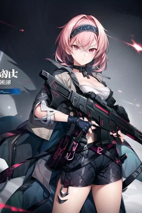 1girl,<lora:feisha:1>,holding gun,<lora:add_detail:1>