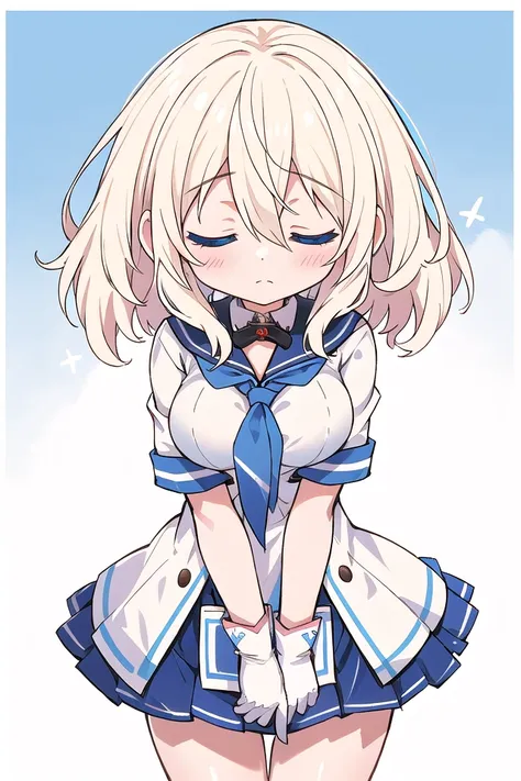 A woman is pushed onto a bed、Has a shy look on his face, On my back, Wear a sailor uniform, I can see your chest, Lifting up skirts for sex, I can see your pants, Normal position, Sexy face,throw, Open your mouth wide and shout, Blushing,