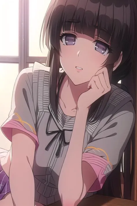 suikayama, <lyco:suikayama-lyco-nochekaiser:1>,
sui kayama, (grey eyes:1.5), brown hair, bangs, blunt bangs, hime cut,
BREAK blouse, pink blouse, short sleeves, skirt, purple skirt,
BREAK looking at viewer,
BREAK outdoors,
BREAK <lyco:GoodHands-beta2:1>, (masterpiece:1.2), best quality, high resolution, unity 8k wallpaper, (illustration:0.8), (beautiful detailed eyes:1.6), extremely detailed face, perfect lighting, extremely detailed CG, (perfect hands, perfect anatomy),