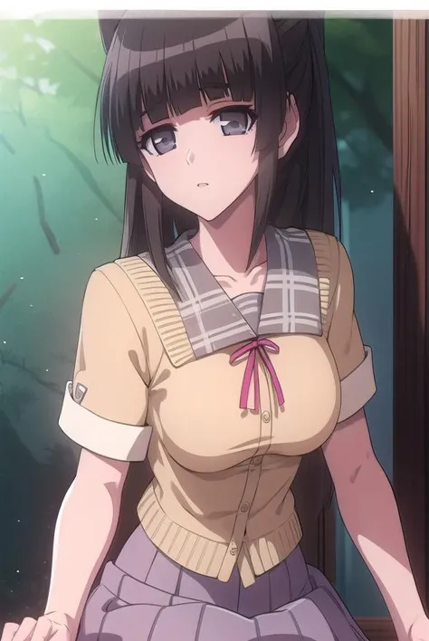 suikayama, <lyco:suikayama-lyco-nochekaiser:1>,
sui kayama, (grey eyes:1.5), brown hair, bangs, blunt bangs, hime cut,
BREAK blouse, pink blouse, short sleeves, skirt, purple skirt,
BREAK looking at viewer,
BREAK outdoors,
BREAK <lyco:GoodHands-beta2:1>, (masterpiece:1.2), best quality, high resolution, unity 8k wallpaper, (illustration:0.8), (beautiful detailed eyes:1.6), extremely detailed face, perfect lighting, extremely detailed CG, (perfect hands, perfect anatomy),