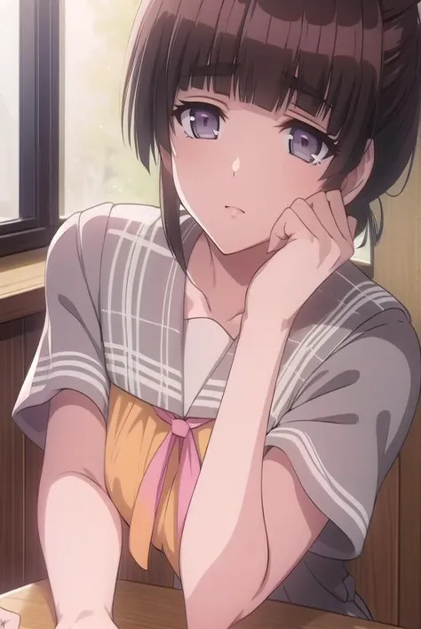 suikayama, <lyco:suikayama-lyco-nochekaiser:1>,
sui kayama, (grey eyes:1.5), brown hair, bangs, blunt bangs, hime cut, short hair,
BREAK serafuku, yellow shirt, pink sailor collar, ribbon, pink ribbon, black skirt, miniskirt,
BREAK looking at viewer,
BREAK outdoors,
BREAK <lyco:GoodHands-beta2:1>, (masterpiece:1.2), best quality, high resolution, unity 8k wallpaper, (illustration:0.8), (beautiful detailed eyes:1.6), extremely detailed face, perfect lighting, extremely detailed CG, (perfect hands, perfect anatomy),