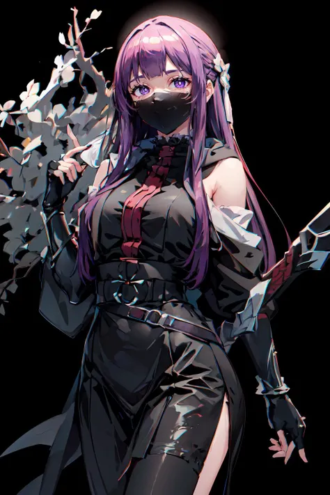 <lora:NinjaT:1> NinjaT,  <lora:Fern:0.9> FernFrieren, very long hair, purple eyes, (purple pupils),, ultra detailed, masterpiece, best quality, aesthetic, detailed,