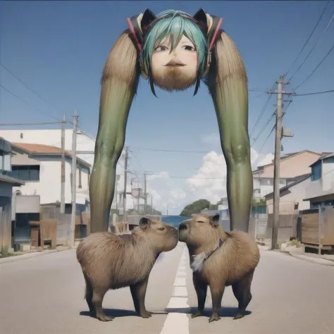 <lora:add_brightness:0.5><lora:add_detail:0.5><lora:shiteyanyo:1><lora:Bakuhachumaho-NAIdim32:0.9><lora:capi:0.9>
shiteyan'yo, twintails, capybara,Earth's Last Hope,