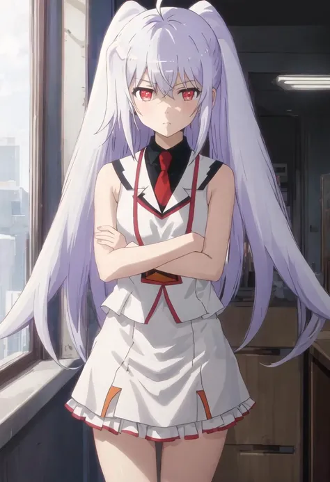 {safe:1.10}, best quality, masterpiece, highres, solo, {isla_plasticmemories:0.90}, crossed_arms, cowboy_shot, looking at viewer