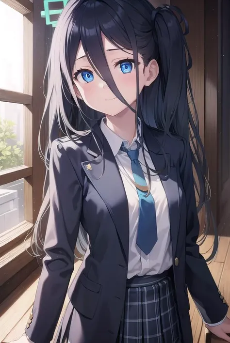 bluearchivearis, <lyco:bluearchivearis-lyco-nochekaiser:1>,
aris, black hair, blue eyes, hair between eyes, halo, long hair, one side up, hair ribbon, (flat chest:1.2),
BREAK necktie, blue necktie, jacket, skirt, school uniform, white shirt, collared shirt, black skirt, white jacket, long sleeves,
BREAK looking at viewer,
BREAK indoors, classroom,
BREAK <lyco:GoodHands-beta2:1>, (masterpiece:1.2), best quality, high resolution, unity 8k wallpaper, (illustration:0.8), (beautiful detailed eyes:1.6), extremely detailed face, perfect lighting, extremely detailed CG, (perfect hands, perfect anatomy),