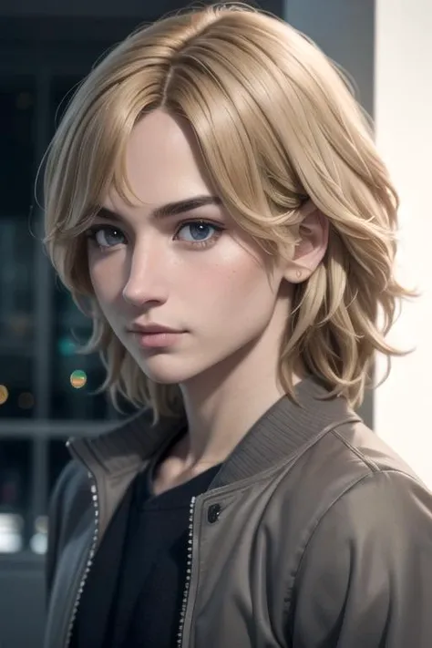 photorealistic, (4k), depth of field, (Masterpiece), (realistic skin texture), extremely detailed, intricate, hyper detailed, high resolution, professional photography, bokeh, depth of field, sharp detail, best quality, , 1boy, solo, male focus, <lora:takuya_yamamoto:0.78>, takuya_yamamoto, blonde hair, grey eyes, galactic warrior costume, skyscraper,