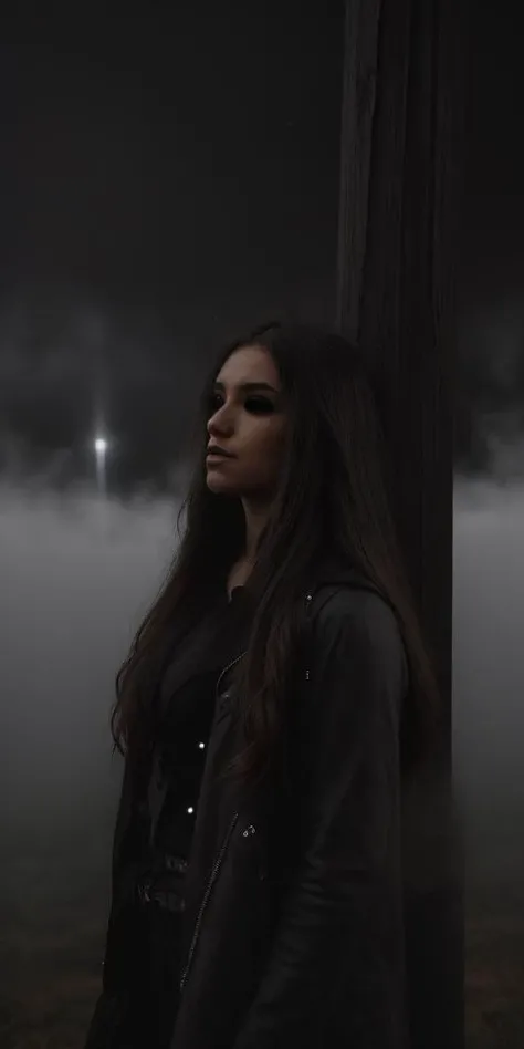 long shot scenic professional photograph of long shot scenic professional photograph of cinematic film still, (((((a dark night, foggy, thick mist))))), light beams in background,  women standing in front of lights, (((black scler))), sharp rain,  extream low angle, hyper realistic, best quality, masterpiece, shallow depth of field, vignette, highly detailed, high budget, bokeh, cinemascope, moody, epic, gorgeous, film grain, grainy, perfect viewpoint, highly detailed, wide-angle lens, hyper realistic, with dramatic sky, polarizing filter, natural lighting, vivid colors, everything in sharp focus, HDR, UHD, 64K,  <lora:th3p1t_b:0.3>,  <lora:hair_length_slider_v1:4>,  <lora:blackeyes-v1:01>, perfect viewpoint, highly detailed, wide-angle lens, hyper realistic, with dramatic sky, polarizing filter, natural lighting, vivid colors, everything in sharp focus, HDR, UHD, 64K