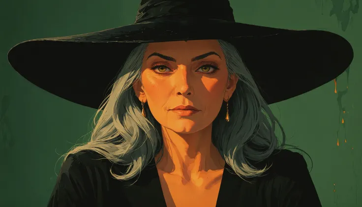 impactful color paint of a portrait of beautiful old witch <lora:Orange_Bloom:0.6>,    highly detailed,  vibrant colors , 8k,   sharp,  professional, clear,   high contrast, high saturated, , vivid deep blacks, crystal clear