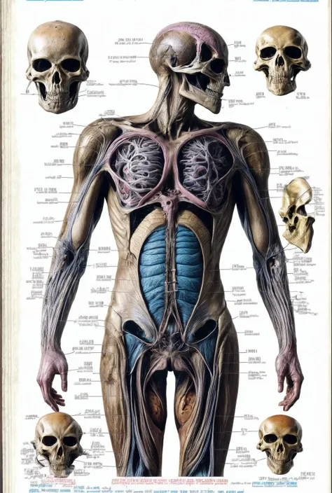 bodumedical, <lora:BoduMedical-06:1>, medical, diagram, predator, alien, exoskelleton, callouts, notations, (extremely detailed), flesh, organs <lora:add_detail:1>