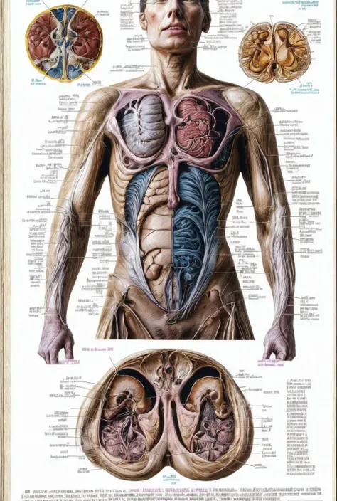 bodumedical, <lora:BoduMedical-06:1>, medical, diagram, callouts, notations, (extremely detailed), flesh, organs <lora:add_detail:1>