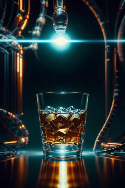 <lora:OpticalTech:.8> opticaltech ,scifi, optical fibers, Whiskey