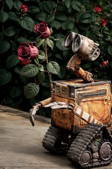 1 WallE, WALL-E, (take a rose:1.2), extreme detail, close up, <lora:CP1_Sora:0.65>,
(masterpiece, best quality, 8k, wallpaper, extreme detail),