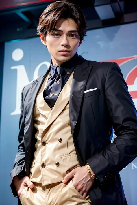 mackenyu, a man wearing a suit <lora:mackenyu:1>