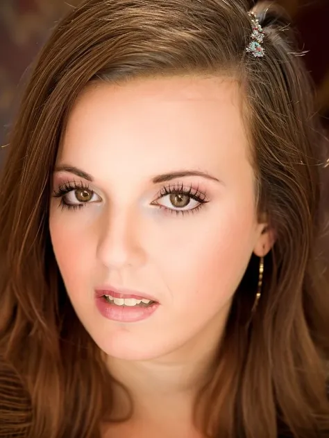cinematic photo an exquisite portrait photograph, 85mm medium format photo of ((ohwx woman)) with a classy hairstyle <lora:MarissaMae_SD15_v1.0:1> MarissaMae, classy makeup, simple background, symmetrical, rule of thirds, . 85mm photograph, film, bokeh, professional, 4k, highly detailed, (in style of Miko Lagerstedt)