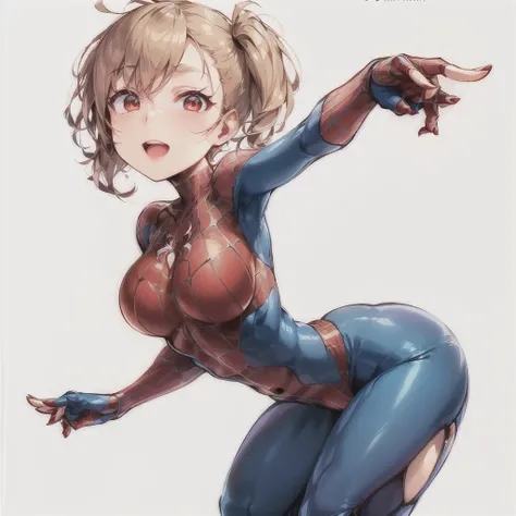 illustration of a cute female SpidermanClasic , <lora:SpidermanClasic_v1.0:0.7>