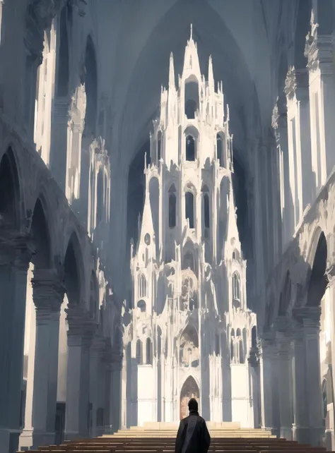 building, designed by Sou Fujimoto, architecture of a Stale St. Stephen's Cathedral, Sharp and in focus, dramatic lighting, 50mm, dreamy magical atmosphere