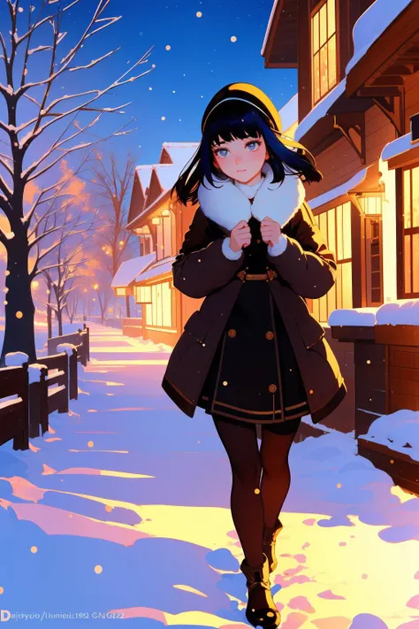 1girl, Cinematic still, Secret Enchanted crackers, Winter, in focus, by ilya kuvshinov, giuseppe dangelico pino, michael garmash, rob rey and disney, Light, Rembrandt lighting, lots of details, emotional, 1920's