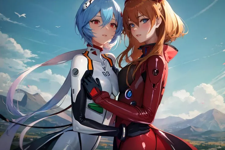 hills,
AND ayanami_rei,plugsuit,bodysuit,interface headset,white bodysuit,red eyes,blue hair,blowjob,<lora:ayanami_rei:0.9>,
AND souryuu asuka langley,interface headset,red bodysuit,multicolored bodysuit,blue eyes,erection,huge penis,<lora:AsukaLangleySouryuuV2:0.6>,<lora:Erect Horse Penis v6_1:1.3>