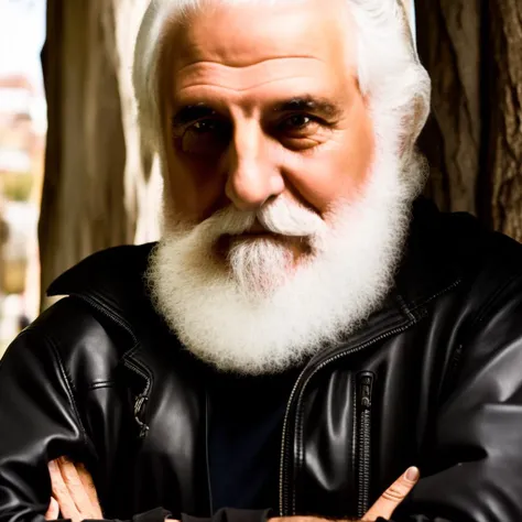 portrait of sks old man with black leather jacket, middle body, 8k <lyco:locon_perfecteyes_v1_from_v1_64_32:0.75> <lora:larr4lde:1>