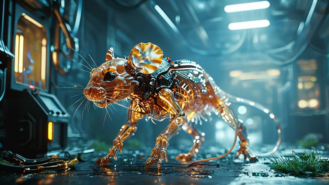 photograph animals Wide shot, Bio weapon, Crystalz, sci-fi Transparent skeletal specimen, mouse scifi, futuristic, bio weapon, 50mm . cinematic 4k epic detailed 4k epic detailed photograph shot on kodak detailed cinematic hbo dark moody, 35mm photo, grainy, vignette, vintage, Kodachrome, Lomography, stained, highly detailed, found footage, animals Wide shot, Bio weapon, Crystalz, sci-fi Transparent skeletal specimen, mouse scifi, futuristic, bio weapon, dramatic ambient light, cinematic, intricate, highly detailed, extremely artistic, rich deep colors, mystical, scientific, sharp focus, enhanced quality, vibrant color, epic composition, magical atmosphere, iconic, very inspirational, creative, beautiful, peaceful