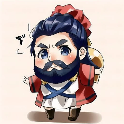 chibi dwarf man with beard <lora:chibiStyle_v1:1.2>