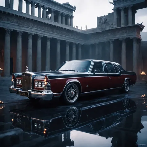 image in zz artstyle, (Hades themed car:1.2), realistic, reflection, cinematic, cinematic shot, cinematic lighting, depth of field, concept car, dynamic, god of underworld, olympus, greek mythology, <lora:lora_32-32_render_adamw8bit_constant_2e-5_100ep_fp16_0drop_scaleweight0_minsnr5-2repeats:1>