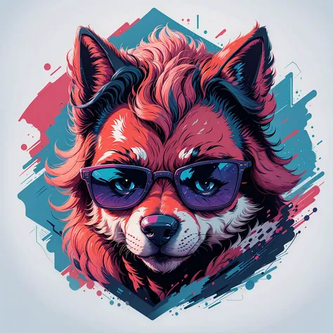 synthwave keeshond wearing sunglasses,headshot,80s retro,Leonardo Style,illustration,vector art, <lora:leonardo_style:1>
BREAK plain white background