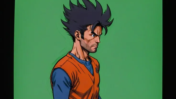 <lora:tydmsxl:0.8> tydms man, in goku costume ((comic book style)) <lora:ComicBookStyleSDXL:1.8> zipfile comi style, thick drawing lines, shaved beard