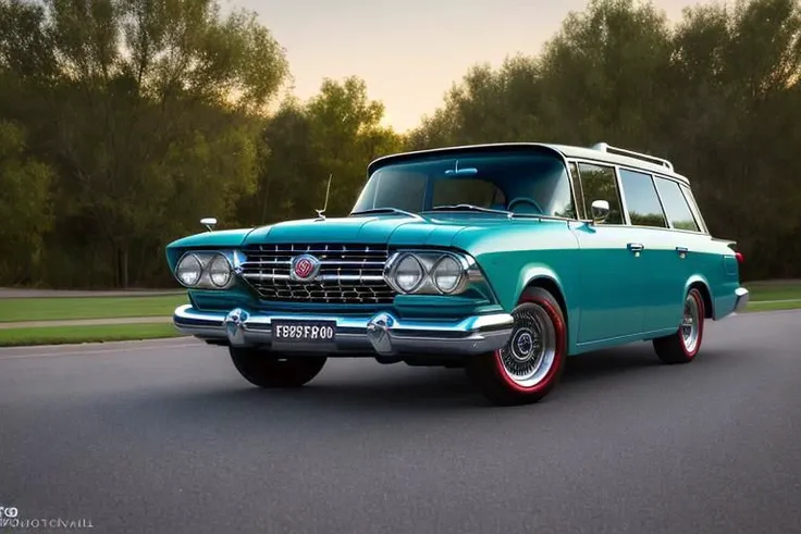 (photorealistic, high resolution, uhd, 8k, masterpiece), 1960 funny weird Toyota Cressida Suburban