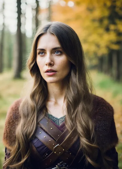 analog style, modelshoot style, A stunning intricate full color portrait of (35 years old sks woman:1) as (viking warrior), (barbarian), epic character composition, by ilya kuvshinov, alessio albi, nina masic, sharp focus, natural lighting, subsurface scattering, f2, 35mm, film grain, <lora:locon_alisonbrie_v1_from_v1_64_32:1.3>