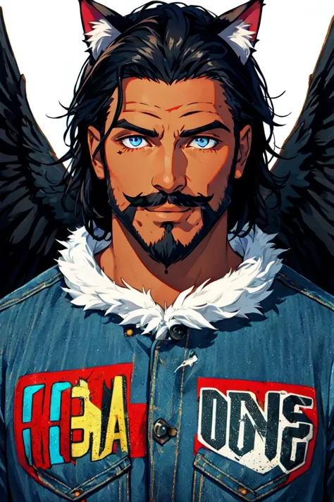 detailed face, detailed eyes, official art, BadBoyVibes-GenderFree EasyMalePortrait OseaDark