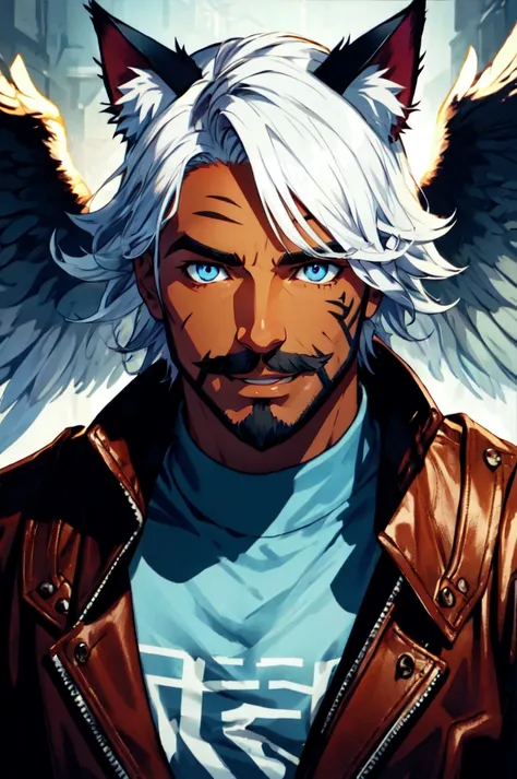 detailed face, detailed eyes, official art,  BadBoyVibes-GenderFree  EasyMalePortrait OseaDark