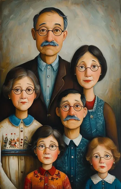 masterpiece,best quality,<lora:tbh146-sdxl:0.7>,portrait of family,