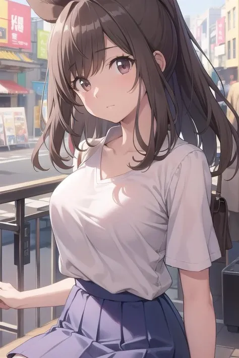 koganetsukioka, <lora:koganetsukioka-lora-nochekaiser:1>, 
kogane tsukioka, (brown eyes:1.5), brown hair, hair tie, ponytail,
BREAK bare legs, blue skirt, collarbone, collared shirt, miniskirt, shirt, short sleeves, skirt, tented shirt, tied shirt, tight clothes, tight shirt, white shirt, wing collar,
BREAK looking at viewer,
BREAK outdoors,
BREAK <lyco:GoodHands-beta2:1>, (masterpiece:1.2), best quality, high resolution, unity 8k wallpaper, (illustration:0.8), (beautiful detailed eyes:1.6), extremely detailed face, perfect lighting, extremely detailed CG, (perfect hands, perfect anatomy),