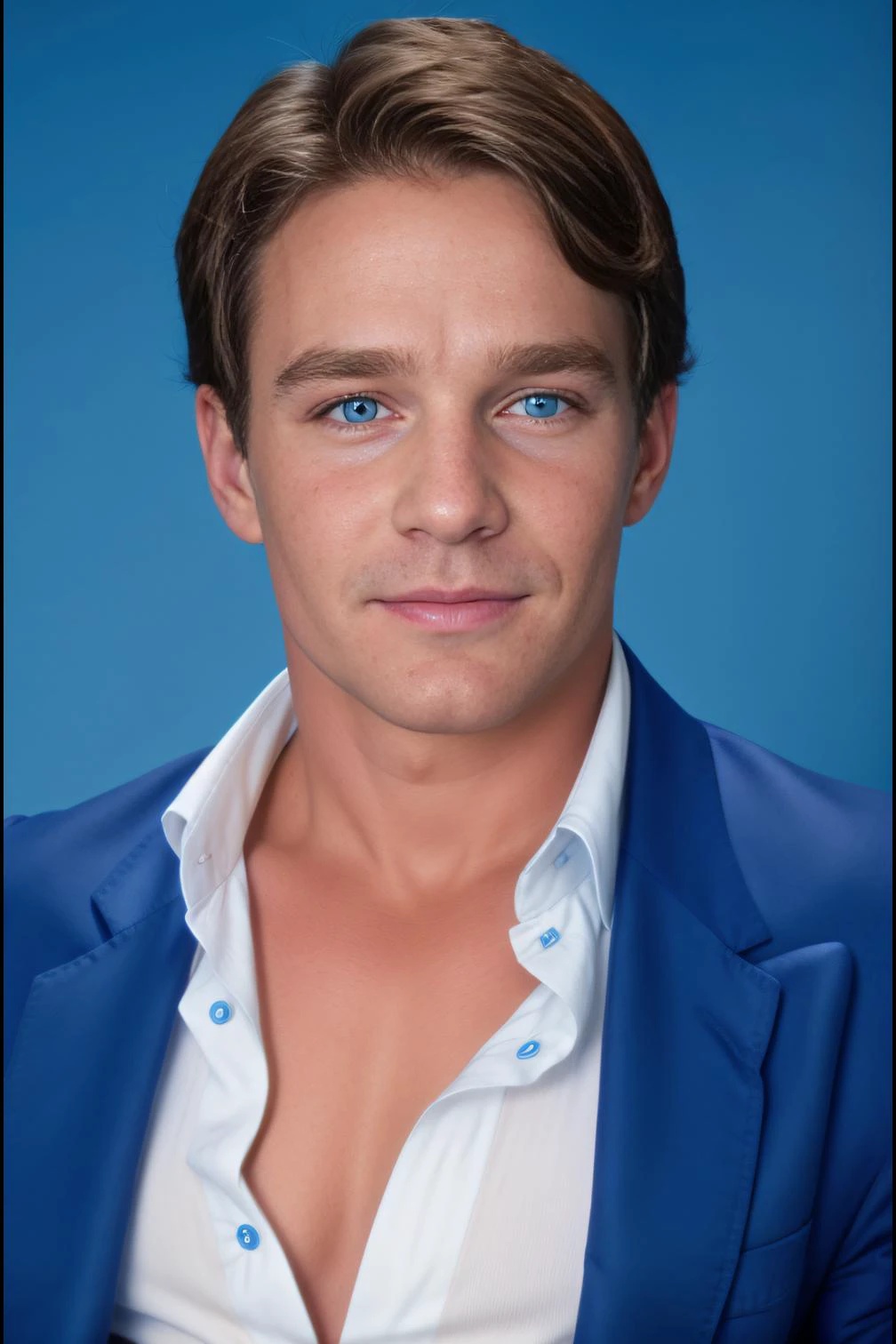 <lora:Dack_Rambo_GV:1> Dack, portrait, bright blue eyes, handsome