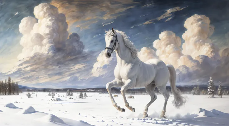 Vast Snow Covered Tundra landscape, Snow and Ice