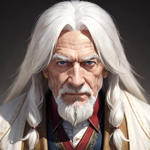 masterpiece, balance, short old man, long white hair, mature male, eye focus, ((best quality)), storage, male_focus, (((masterpiece))), sharp focus, ((solo))